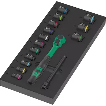 Wera 150114 Nářaďový modul - pěnová vložka 9724 s gola sadou 3/8" 8010 B Zyklop Comfort Set 1 (Sada 16 dílů) (W05150114001)