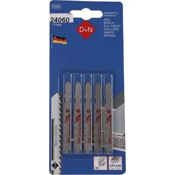 Pilový plátek Plátky do přímočaré pilky 5ks 50mm/1mm, HSS, 31007, Levior 24060 (L24060)