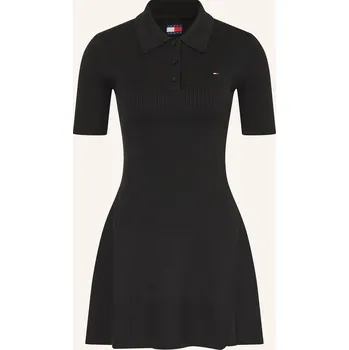 Dámské šaty Tommy Jeans Dámské Polo Šaty, černá, 42