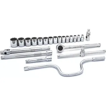 Gola sada 22 ks. Sada nástrčných hlavic 1/2" s 12 hroty SAE (SATAST09088SJ)
