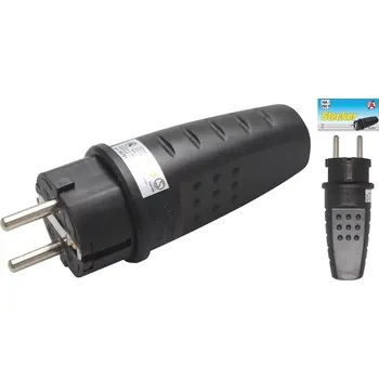 Elektrická zásuvka vidlice 16A/250V, průmyslová, gumová, IP44 (BGS1080761)