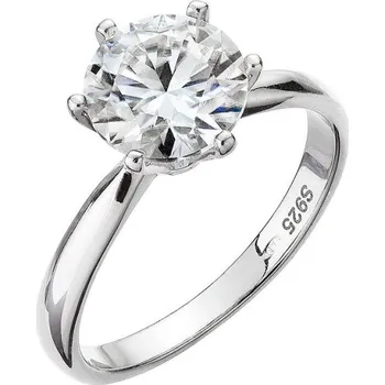 Prsten Stříbrný prsten MIA 15M00002 moissanite 55