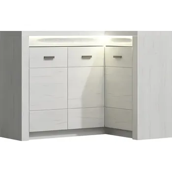 Komoda Rohová komoda INFINITY 15 bílý jasan