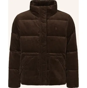 Dámský kabát Polo Ralph Lauren Dívčí Péřová Bunda Z Manšestru, tmavě...
