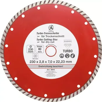 Řezný kotouč kotouč diamantový 230 mm, turbo segment (BGS103944)