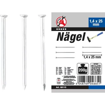 Hřebík hřebíky 200 g 1,4 x 25 mm (BGS1088110)