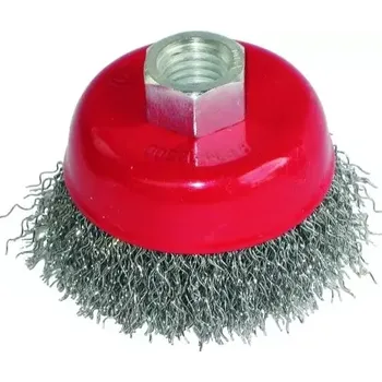 Drátěný kartáč Hrncový kartáč se závitem BGS371110E pr. 75 mm, M14, ocelový drát 0,3 mm (BGS371110E)