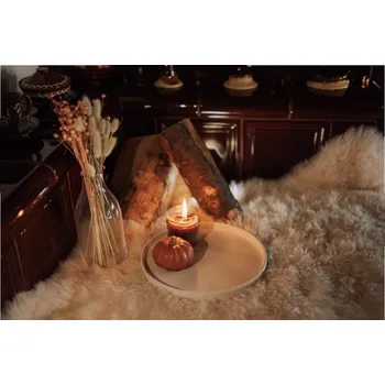 VOJA HOME Dekorativní oranžová dýně velká 400g, průměr 8 cm, výška 5,5 cm, barva marigold