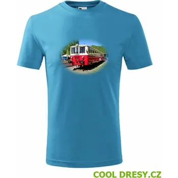 Dětské tričko s motoráčkem 830 - Barva: tyrkysová, Velikost 4roky