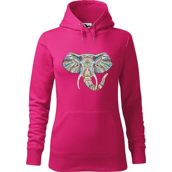 Pánská mikina Dámská mikina Hlava slona Velikost (žena): M, Vyberte barvu: Purpurová