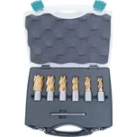 Jádrové vrtáky Bernardo HSS pr. 14 ÷ 24 mm, hloubka vrt.25 mm. Standard CDS povlakováno TiN. (Sada 7 dílů) (BER4111041)