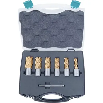 Vrták Jádrové vrtáky Bernardo HSS pr. 14 ÷ 24 mm, hloubka vrt.25 mm. Standard CDS povlakováno TiN. (Sada 7 dílů) (BER4111041)