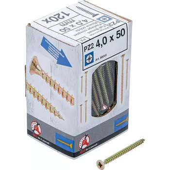 Nýt Víceúčelové šrouby Kraftmann 4,0 x 50 mm PZ 2 BGS1088045 (120 ks) (BGS1088045)