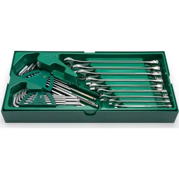 Ruční nářadí 27 ks. Sada kombinovaných klíčů SAE (SATAST08034E)