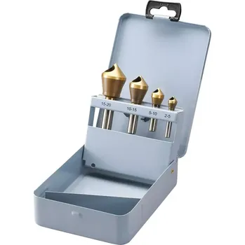 Výstružník Kuželové záhlubníky HSS Bernardo 2 ÷ 20 mm, 90°, TiN (Sada 4 díly) (BER411080)