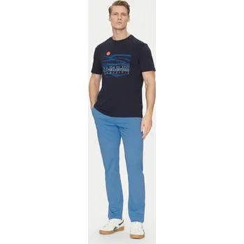 Napapijri Chino kalhoty M-Puyo NP0A4H98 Modrá Slim Fit 33