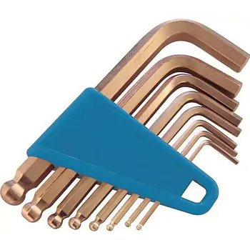 Sada nářadí Zástrčné klíče 1,5 ÷ 10 mm Gedore 0250067C s kulovou hlavou. Nejiskřivé (ATEX) Sada 9 ks (GED0250067C)