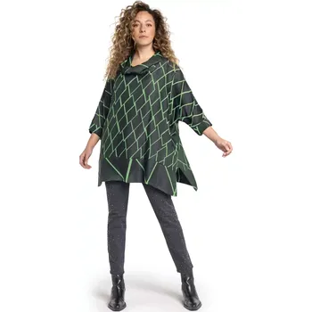 Dámská halenka DORIS STREICH dámská tunika černozelená