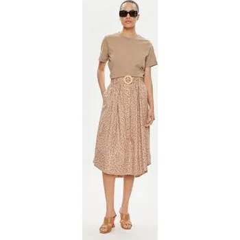 Dámská sukně TWINSET Trapézová sukně 241TT2114 Béžová Loose Fit 44