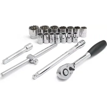 Gola sada 18 kusů. Sada metrických nástrčných hlavic 1/2" s (SATAST09204SJ)