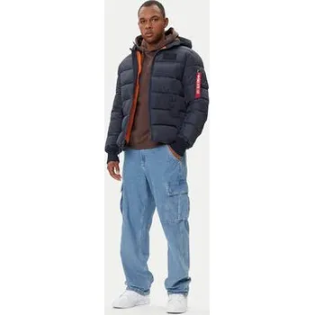 Pánské oblečení Alpha Industries Zimní bunda 118113 Tmavomodrá Regular Fit XL