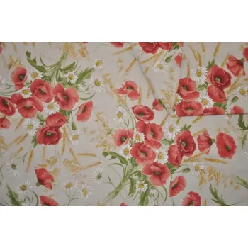 Potahová látka Mihra motiv vlčí máky - šíře 280 cm - SLEVA 3% s kodem radost25