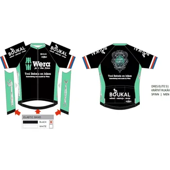 Jednorázový oděv Cyklistický dres zn. KALAS, ELITE 51 Spinn Men - logo BOUKAL. Krátký rukáv. Vel. 4 (WKALASELETEMVEL4)