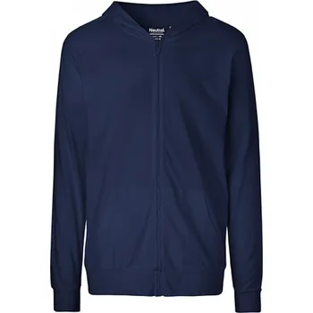 Pánská mikina Organická unisex letní mikina Neutral se zipem a kapucí 155 g/m Barva: modrá námořní, Velikost: XL NE62301