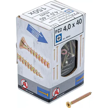 Nýt Víceúčelové šrouby Kraftmann 4,0 x 40 mm PZ 2 BGS1088043 (150 ks) (BGS1088043)