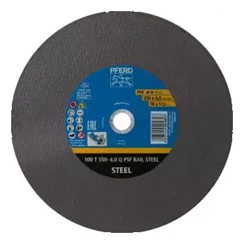 Brusný kotouč Řezací kotouč Pferd 100 T 350-4,0 Q PSF RAIL STEEL/25,4 pro železniční koleje (PF4007220424810)