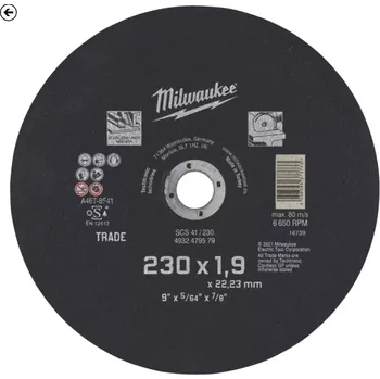 Řezný kotouč Tenký řezný kotouč pr. 230 × 1,9 mm Milwaukee Trade SCS41/230 (MI4932479579)