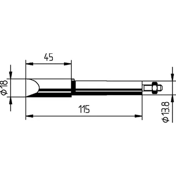 Páječka Letovací hrot, dlátový výztuha 0202MZ Ersa (EDE91410201)