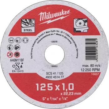 Řezný kotouč Rozbrušovací kotouč na kov Milwaukee SCS 41/125 Contractor (MI4932451477)