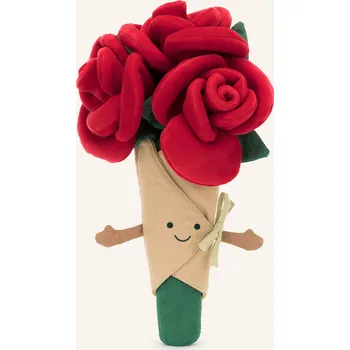 plyšák Jellycat Amuseables Rose Bouquet, světle hnědá /červená /zelená