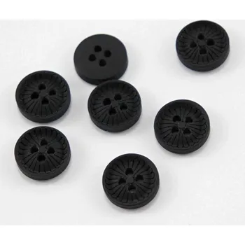 Knoflík Dírkový košilový knoflík - černý - průměr 1,2 cm