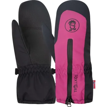 Rukavice DĚTSKÉ ZIMNÍ RUKAVICE TROLLKIDS RAULAND SE ZIPEM, DARK PINK Velikost: 3 | 2-3 ROKY