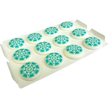 Čokoláda Hospodyňkám.cz Cukrová kolečka Sněhová vločka 12ks