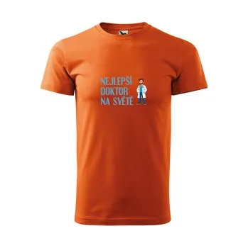 Pánská móda Tričko s potiskem Nejlepší doktor na světě: oranžové XL