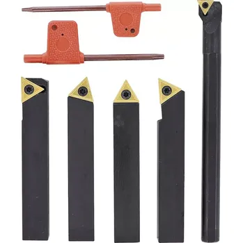 Pracovní nůž Sada soustružnických nožů 16 mm s HM destičkou, 4 ks, se seřiz. klíčem (BER442032)