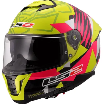 Helma na motorku Integrální přilba na motorku LS2 FF808 Stream II Tiger fluo žluto-růžová L