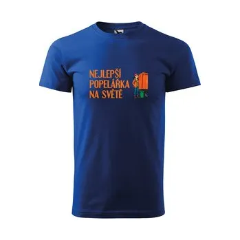 Pánské tričko Tričko s potiskem Nejlepší popelářka na světě: modré 4XL