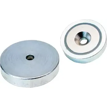 Dekorativní magnet Magnetický plochý chapač NdFeB s otvorem 16x4,5mm FORMAT