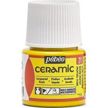 Speciální výtvarná barva Barva na keramiku Pébéo Ceramic 45 ml - 21 Rich Yellow