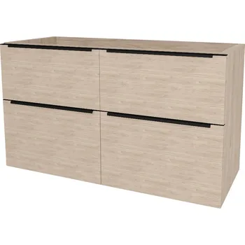 Koupelnový nábytek Mereo Mailo Koupelnová skříňka 1205x700x476 mm, černé madlo, Multidecor, Light Rock Hickory, CN593SBLRH1