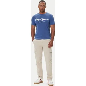 Pánské tričko Pepe Jeans T-Shirt Original Stretch N PM5010132 Tmavomodrá Regular Fit XXL