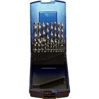Vrták Sada spirálových vrtáků RATIOLINE pr. 1-10 mm dle DIN 338. HSS-Co (19 ks) (DAT333857519)