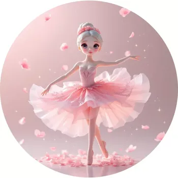 Jedlá dekorace na dort Obrázek Jedlý papír na dort Malá baletka růžová