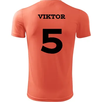 Sport Dětský florbalový dres se jménem - Barva: neonově oranžová, Velikost 10let