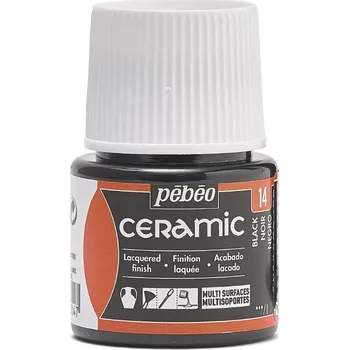 Speciální výtvarná barva Barva na keramiku Pébéo Ceramic 45 ml - 14 Black
