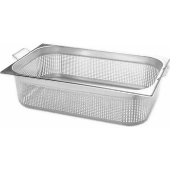 TOMGAST Gastronádoba profi děrovaná GN 1/1 s úchyty 530 x 325 mm, hloubka: 150 mm M-11150 PU